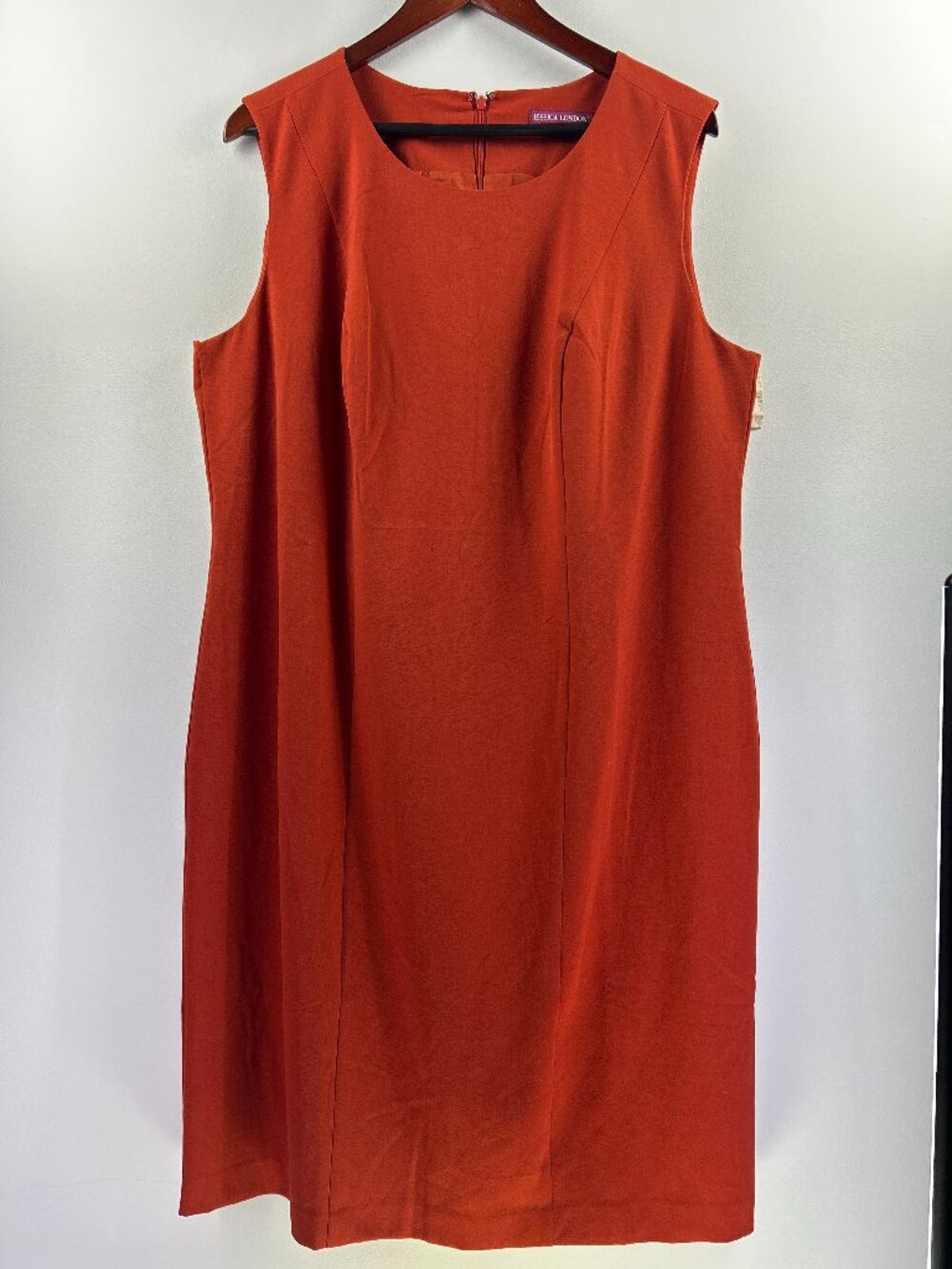 Jessica London Burnt Orange Sleeveless Sheath Dress Size 18